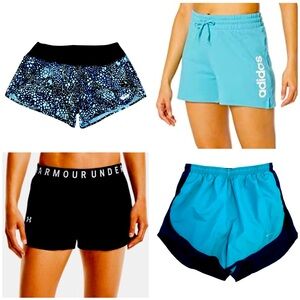Bundle: 4 Athletic Shorts - 2 Nike & 1 Under Armour (Small); 1 Adidas (Medium)